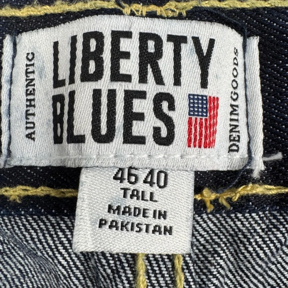 Liberty Blues Dark Wash Denim Jeans Elastic Waist Tall Size 46 x 40‎